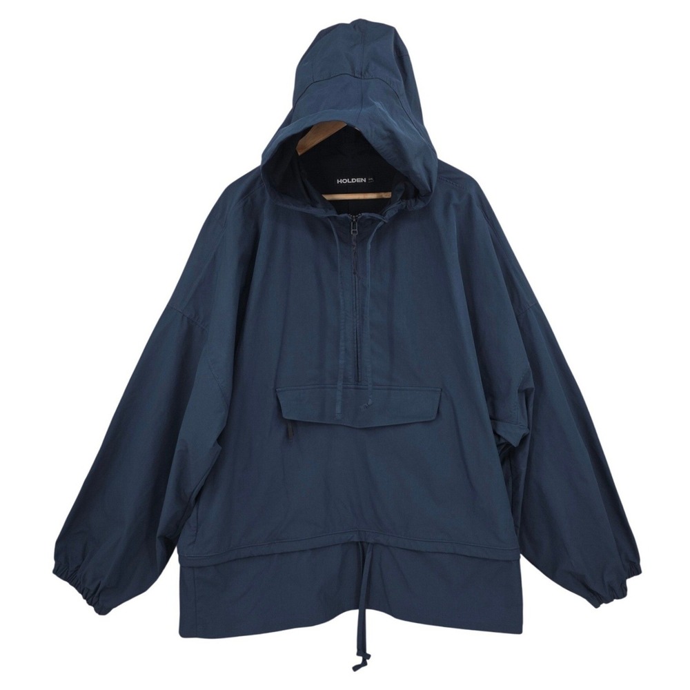 Holden Mens XXL Navy Woven Anorak Oversized Hooded Technical Jacket